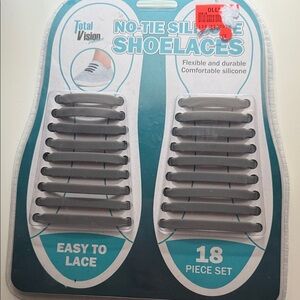 Gray No-Tie Silicone Shoelaces